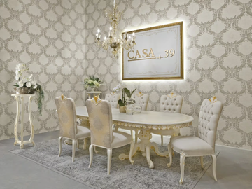 DIAMANTE - Tufted upholstered wooden chair by CASA +39 - view 3